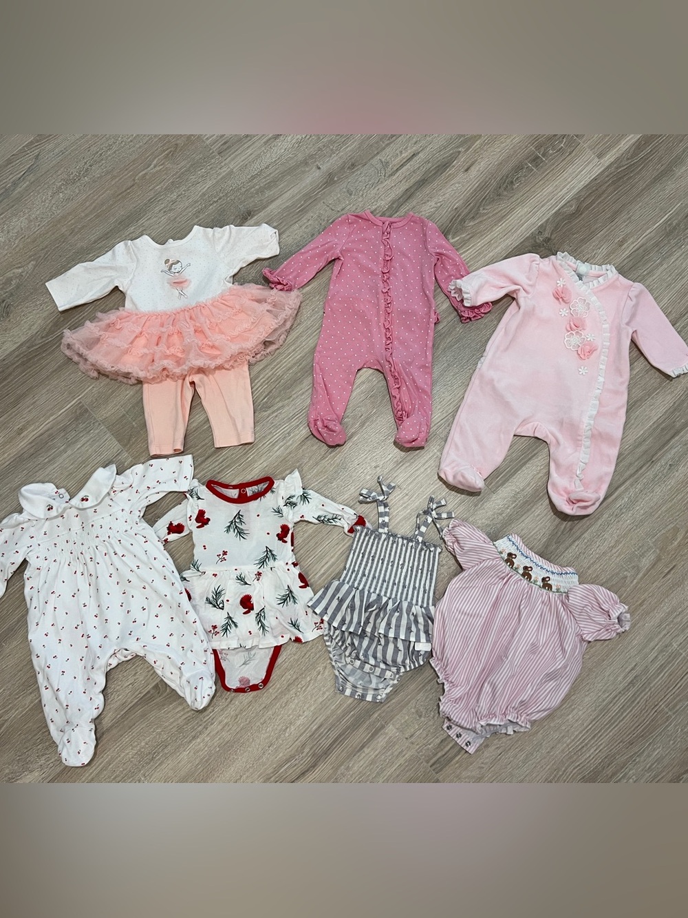 Baby Girl Outfits Footies Dress 0-3m Little Me and Kyte Baby
